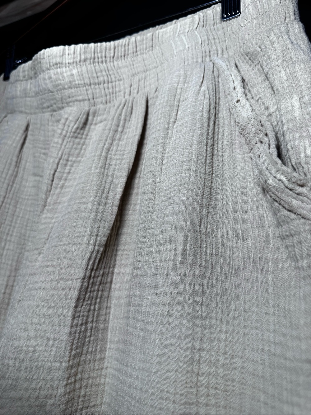 Zenana Outfitters Beige Wide-Leg Gauze Pants - Picture 5 of 6